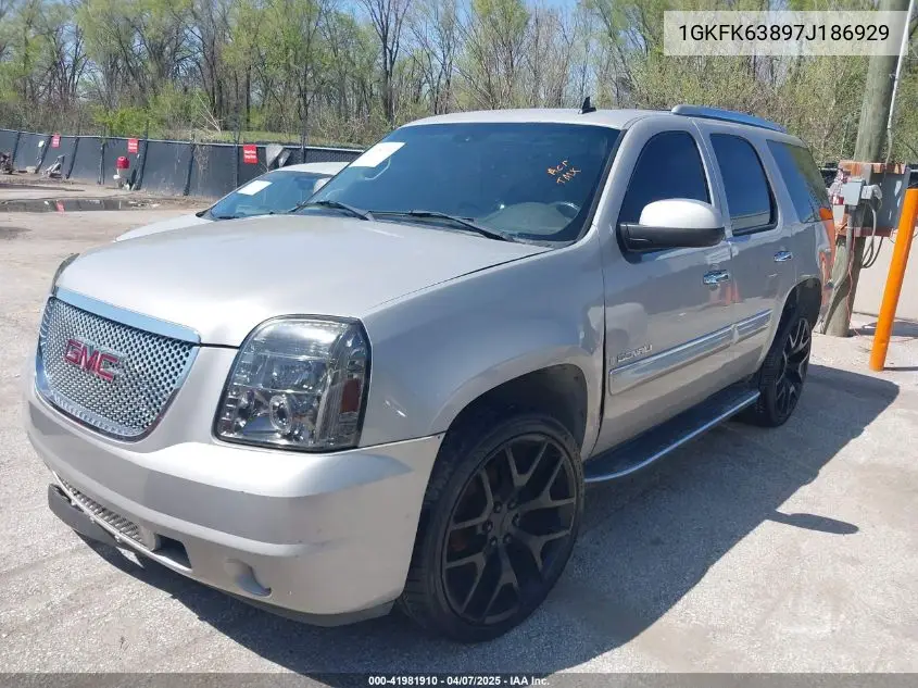 2007 GMC Yukon Denali VIN: 1GKFK63897J186929 Lot: 41981910