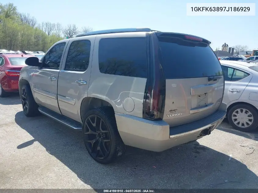 2007 GMC Yukon Denali VIN: 1GKFK63897J186929 Lot: 41981910