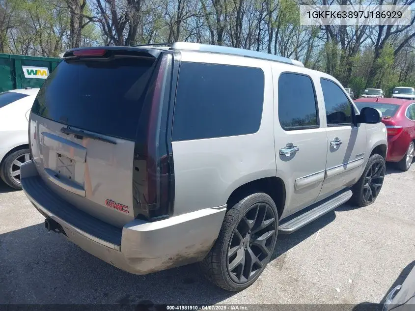 2007 GMC Yukon Denali VIN: 1GKFK63897J186929 Lot: 41981910