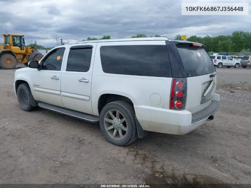 2007 GMC Yukon Xl 1500 Denali VIN: 1GKFK66867J356448 Lot: 42195946