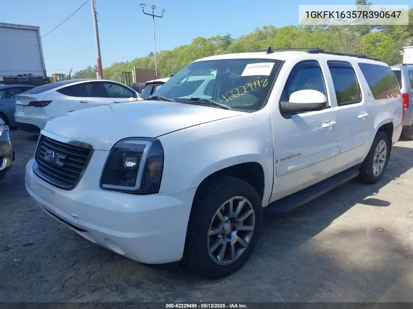 2007 GMC Yukon Xl 1500 Slt VIN: 1GKFK16357R390647 Lot: 42229498