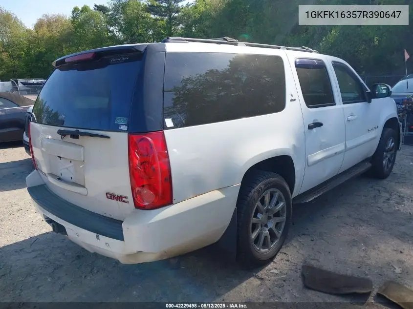 2007 GMC Yukon Xl 1500 Slt VIN: 1GKFK16357R390647 Lot: 42229498