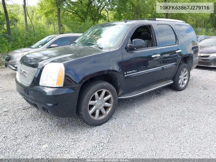 2007 GMC Yukon Denali VIN: 1GKFK63867J279116 Lot: 42637310