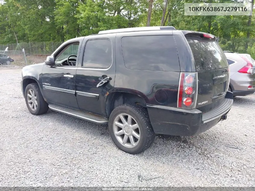 2007 GMC Yukon Denali VIN: 1GKFK63867J279116 Lot: 42637310