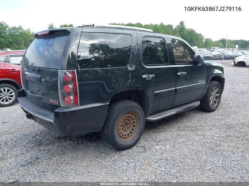 2007 GMC Yukon Denali VIN: 1GKFK63867J279116 Lot: 42637310