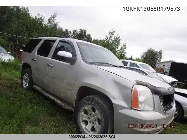 2008 GMC Yukon VIN: 1GKFK13058R179573 Lot: 30065934
