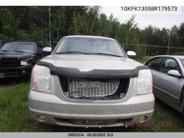 2008 GMC Yukon VIN: 1GKFK13058R179573 Lot: 30065934