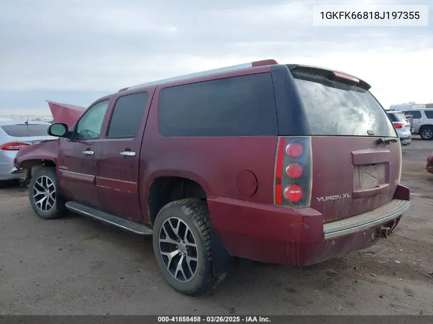2008 GMC Yukon Xl 1500 Denali VIN: 1GKFK66818J197355 Lot: 41858458