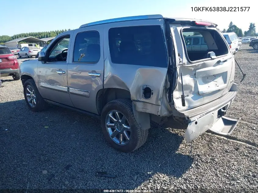 2008 GMC Yukon Denali VIN: 1GKFK63838J221577 Lot: 42617472