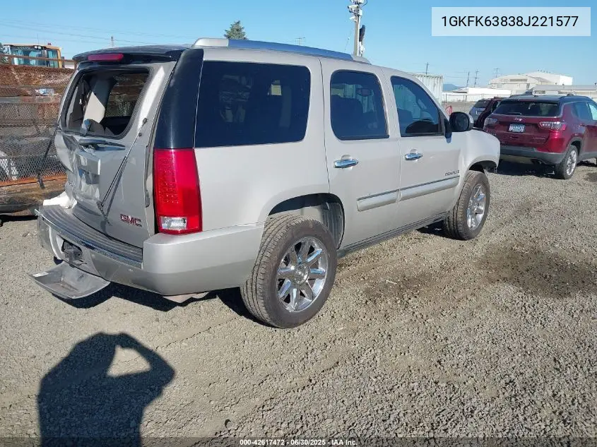 2008 GMC Yukon Denali VIN: 1GKFK63838J221577 Lot: 42617472