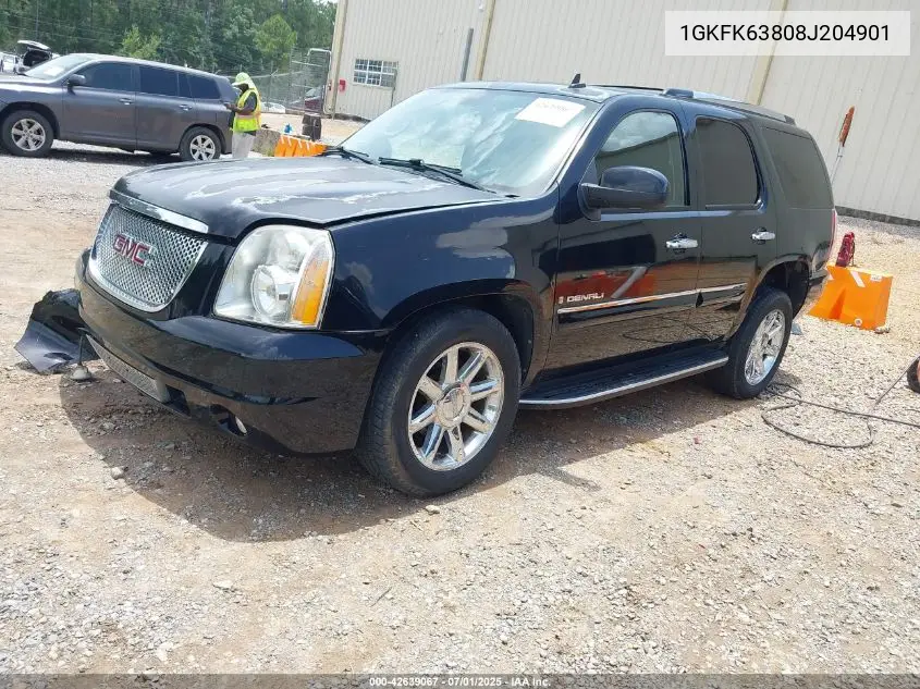 2008 GMC Yukon Denali VIN: 1GKFK63808J204901 Lot: 42639067