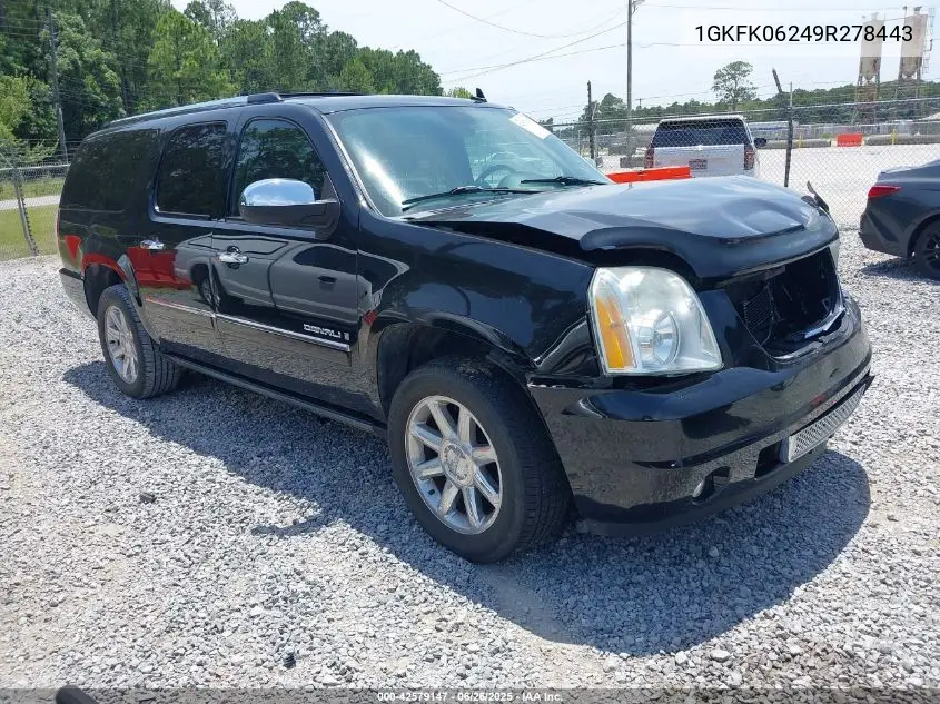 2009 GMC Yukon Xl 1500 Denali VIN: 1GKFK06249R278443 Lot: 42579147