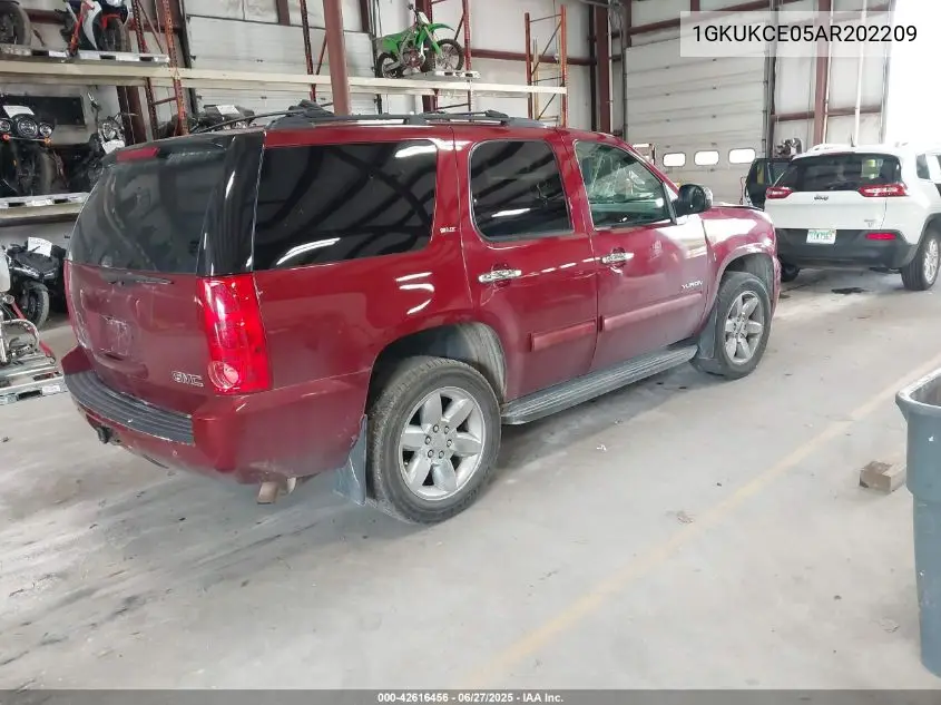 2010 GMC Yukon Slt VIN: 1GKUKCE05AR202209 Lot: 42616456