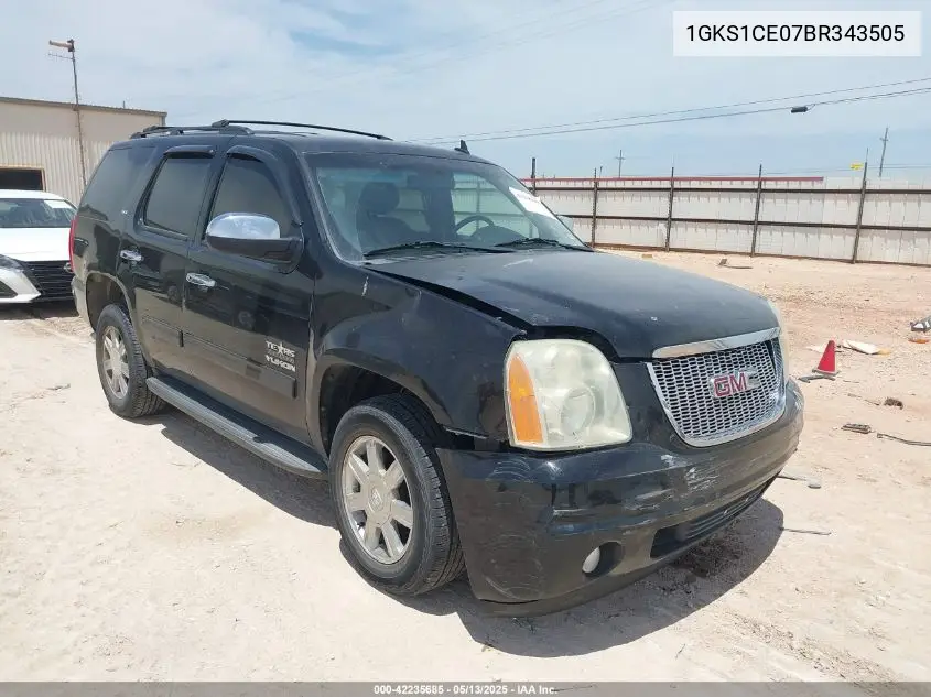 2011 GMC Yukon Slt VIN: 1GKS1CE07BR343505 Lot: 42235685