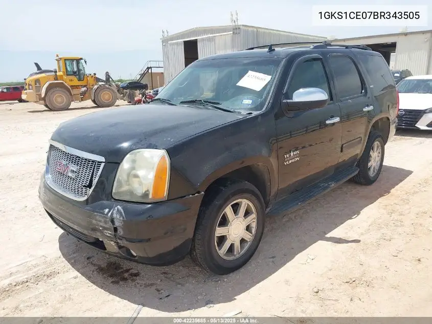 2011 GMC Yukon Slt VIN: 1GKS1CE07BR343505 Lot: 42235685
