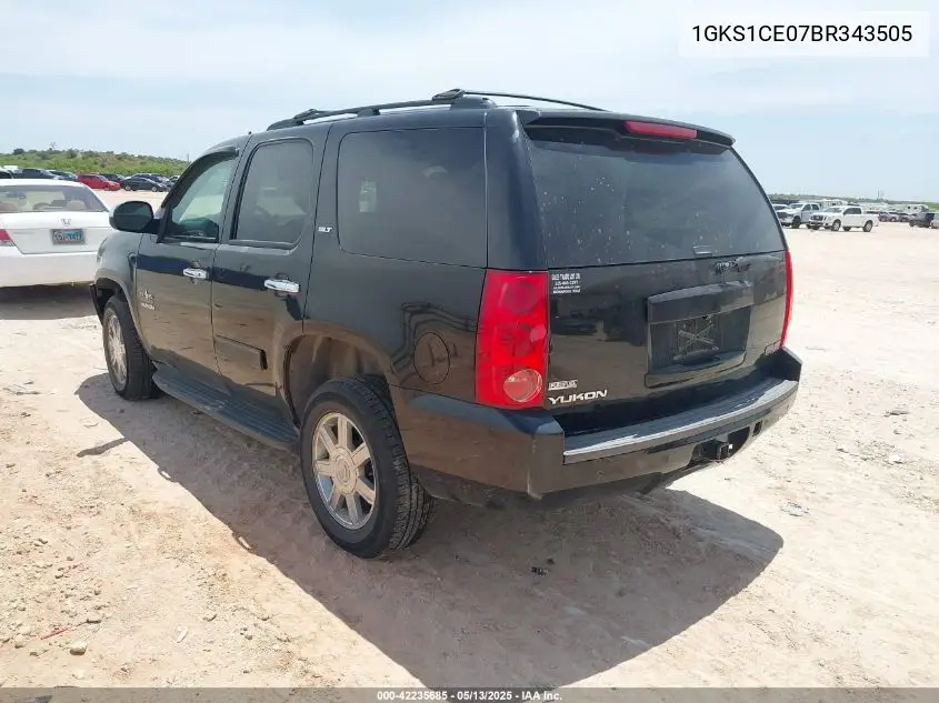 2011 GMC Yukon Slt VIN: 1GKS1CE07BR343505 Lot: 42235685