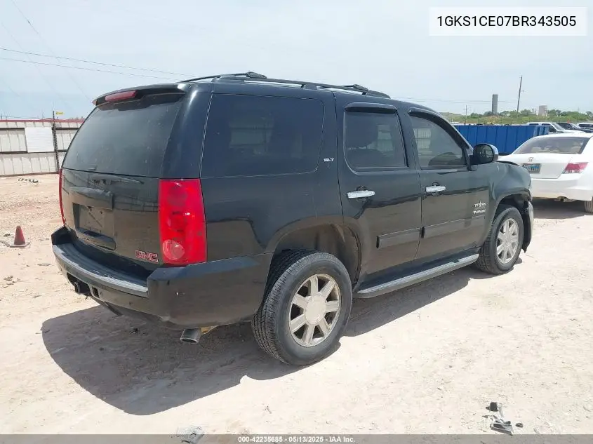 2011 GMC Yukon Slt VIN: 1GKS1CE07BR343505 Lot: 42235685