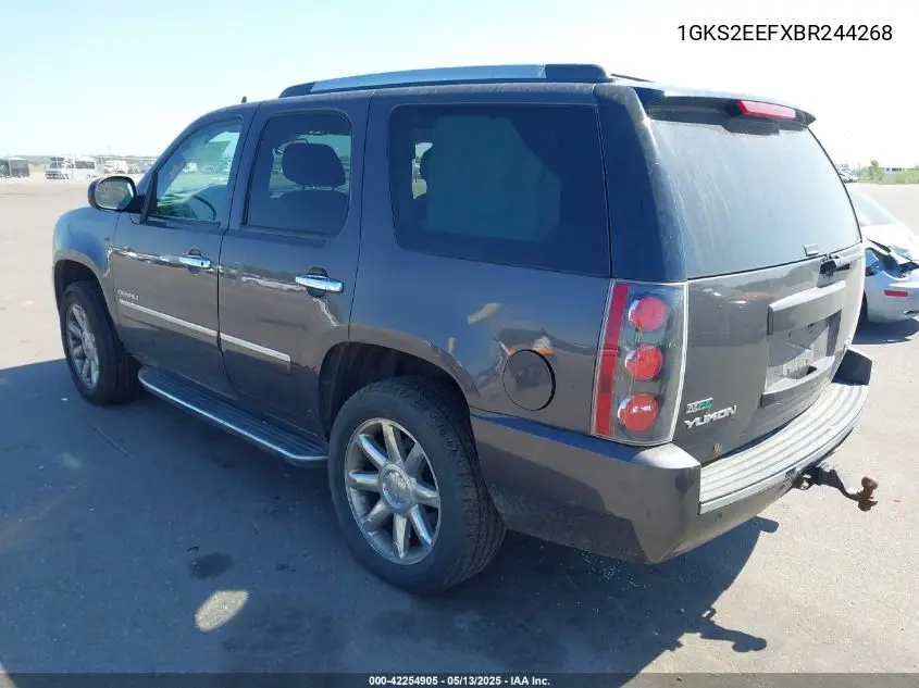 2011 GMC Yukon Denali VIN: 1GKS2EEFXBR244268 Lot: 42254905