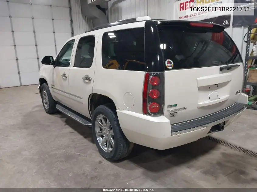2011 GMC Yukon Denali VIN: 1GKS2EEF1BR221753 Lot: 42611516