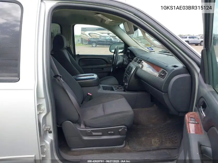 2011 GMC Yukon Sle VIN: 1GKS1AE03BR315124 Lot: 42620761