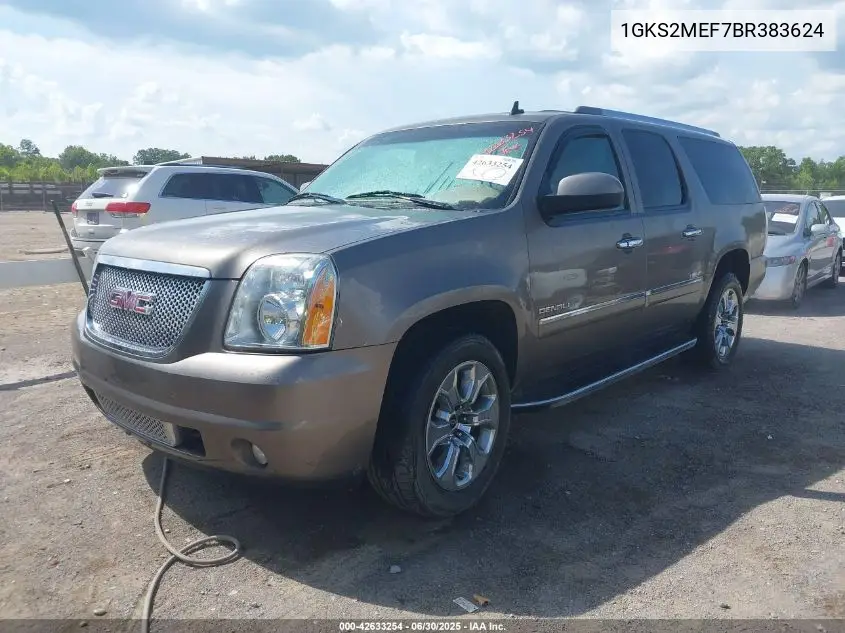 2011 GMC Yukon Xl 1500 Denali VIN: 1GKS2MEF7BR383624 Lot: 42633254