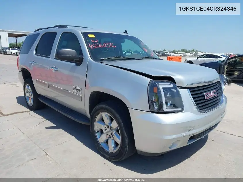 2012 GMC Yukon Slt VIN: 1GKS1CE04CR324346 Lot: 42260376
