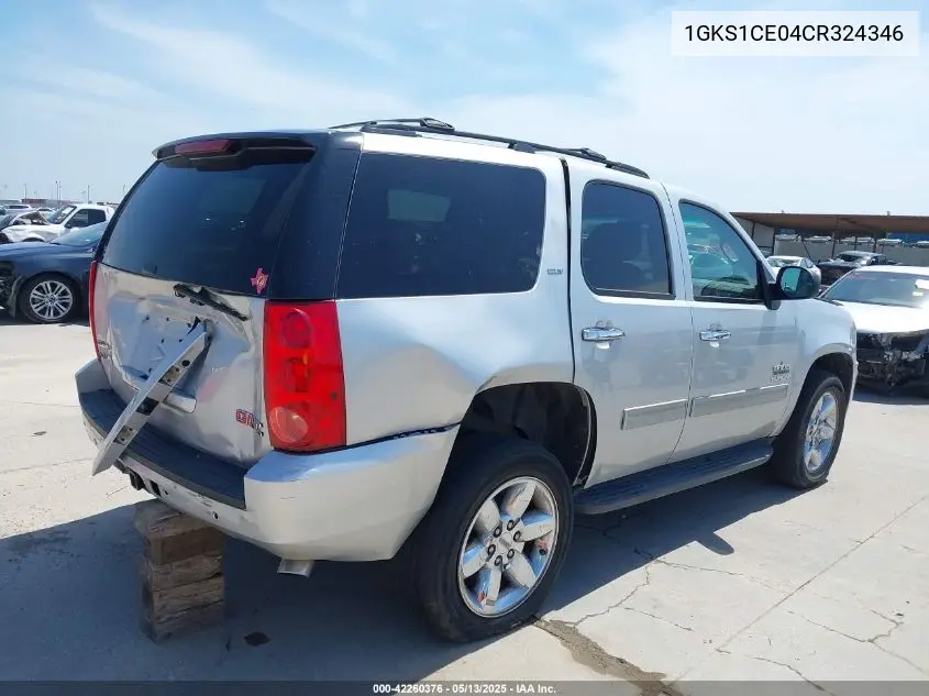 2012 GMC Yukon Slt VIN: 1GKS1CE04CR324346 Lot: 42260376