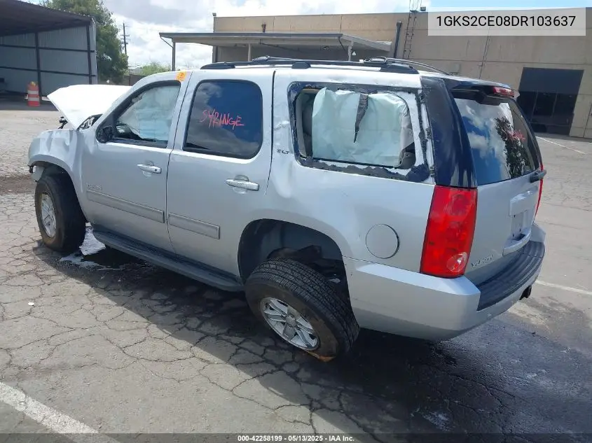 2013 GMC Yukon Slt VIN: 1GKS2CE08DR103637 Lot: 42258199