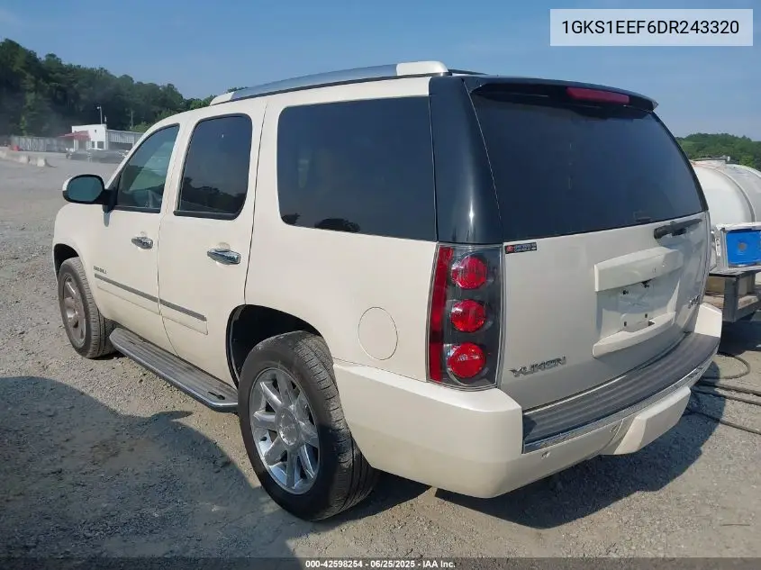 2013 GMC Yukon Denali VIN: 1GKS1EEF6DR243320 Lot: 42598254