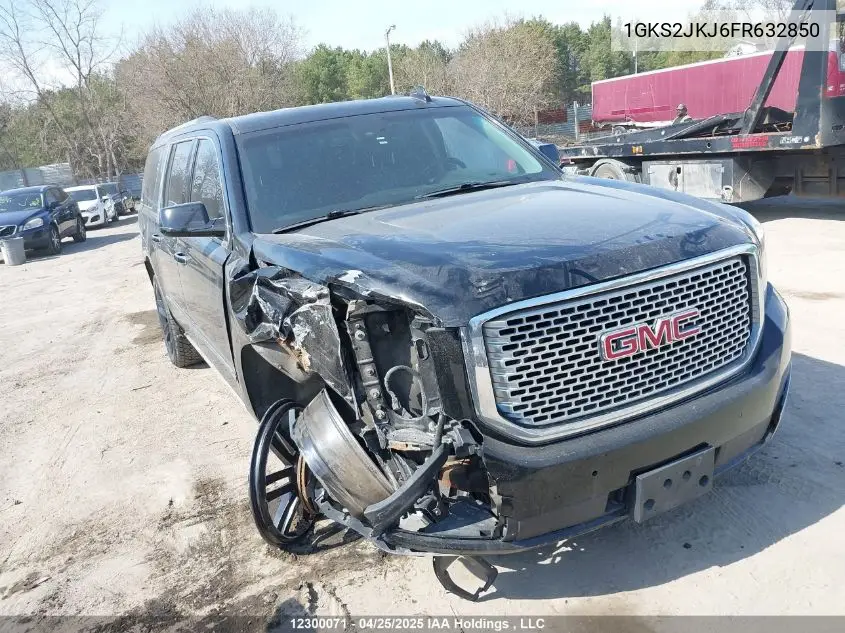 2015 GMC Yukon Xl Denali Denali VIN: 1GKS2JKJ6FR632850 Lot: 12300071