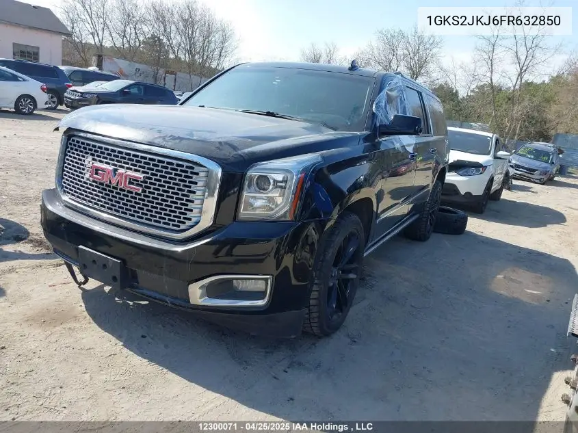 2015 GMC Yukon Xl Denali Denali VIN: 1GKS2JKJ6FR632850 Lot: 12300071