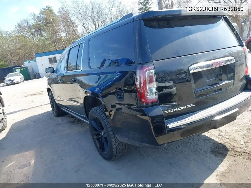 2015 GMC Yukon Xl Denali Denali VIN: 1GKS2JKJ6FR632850 Lot: 12300071
