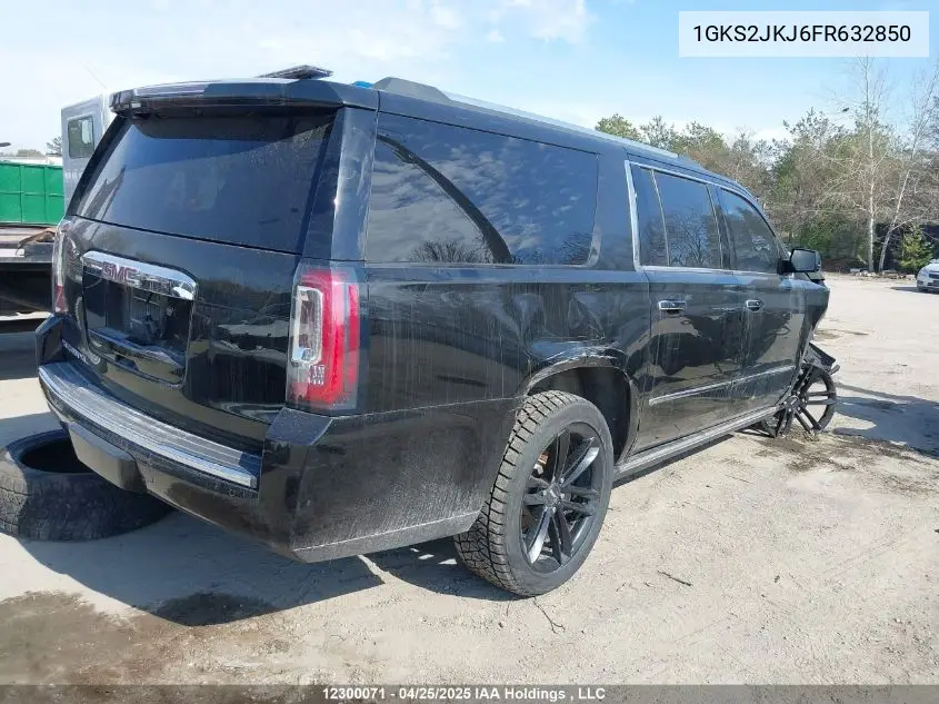 2015 GMC Yukon Xl Denali Denali VIN: 1GKS2JKJ6FR632850 Lot: 12300071
