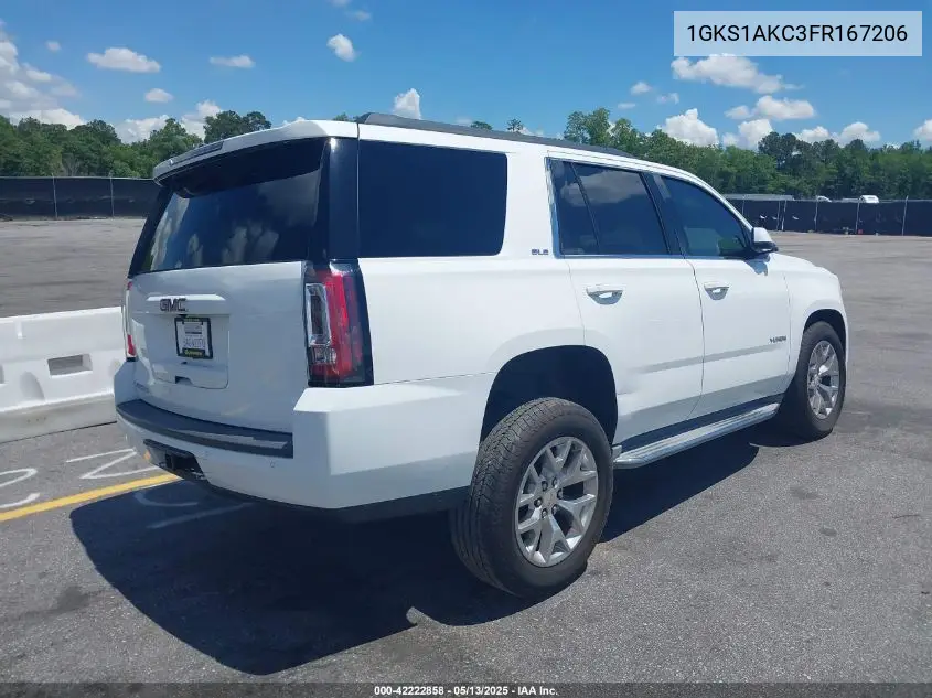 2015 GMC Yukon Sle VIN: 1GKS1AKC3FR167206 Lot: 42222858
