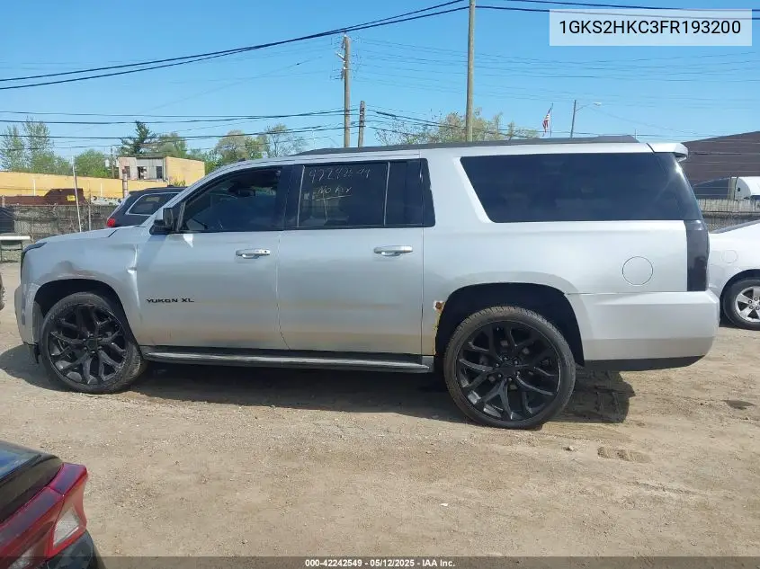 2015 GMC Yukon Xl 1500 Slt VIN: 1GKS2HKC3FR193200 Lot: 42242549