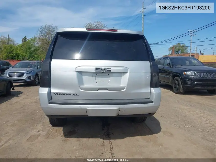 2015 GMC Yukon Xl 1500 Slt VIN: 1GKS2HKC3FR193200 Lot: 42242549