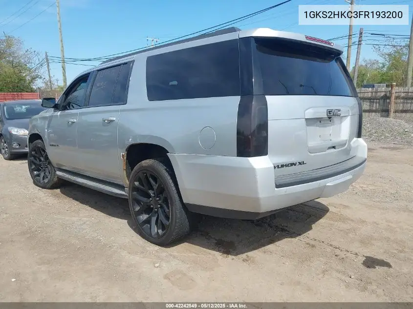 2015 GMC Yukon Xl 1500 Slt VIN: 1GKS2HKC3FR193200 Lot: 42242549