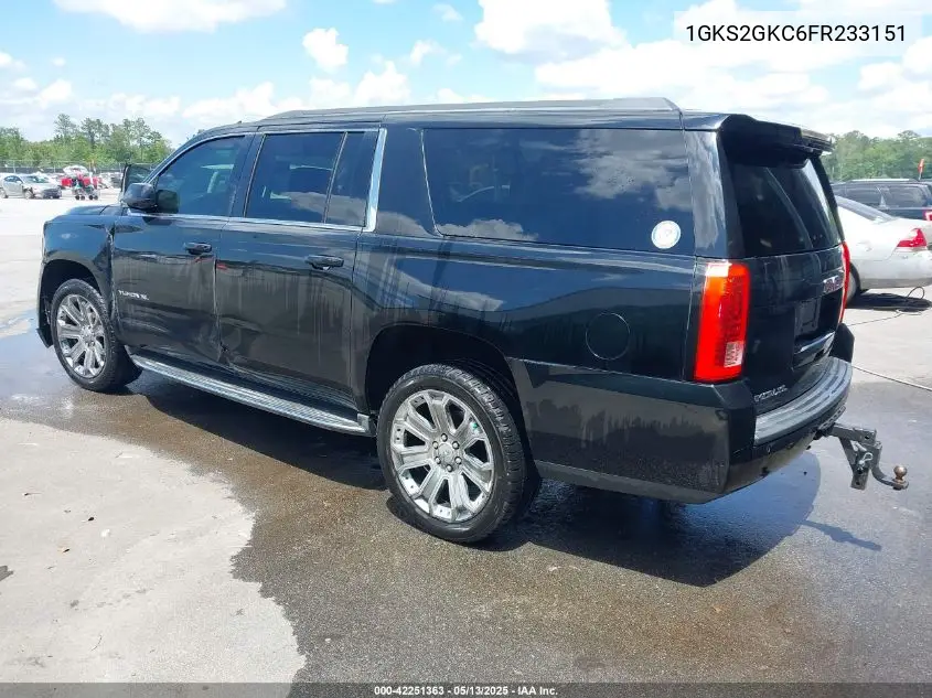 2015 GMC Yukon Xl 1500 Sle VIN: 1GKS2GKC6FR233151 Lot: 42251363