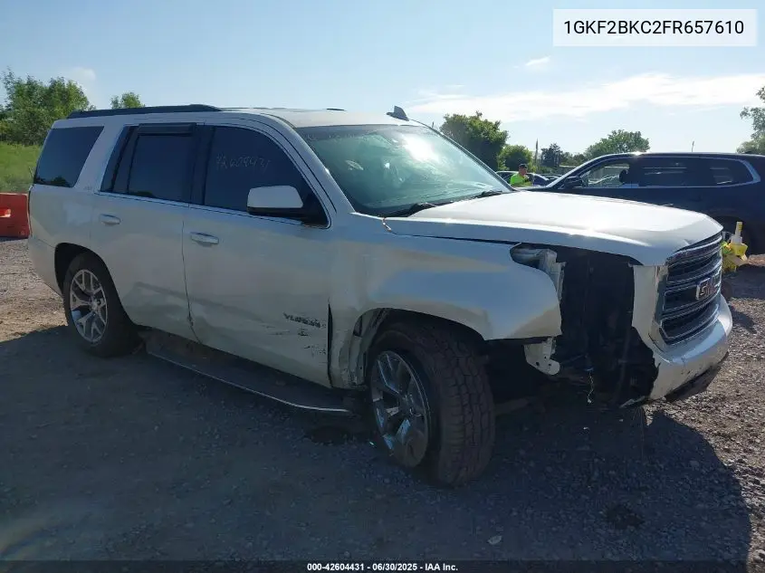 2015 GMC Yukon VIN: 1GKF2BKC2FR657610 Lot: 42604431