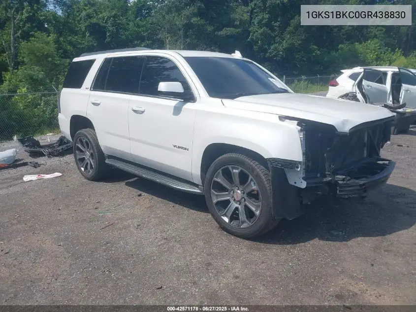2016 GMC Yukon Slt VIN: 1GKS1BKC0GR438830 Lot: 42571178