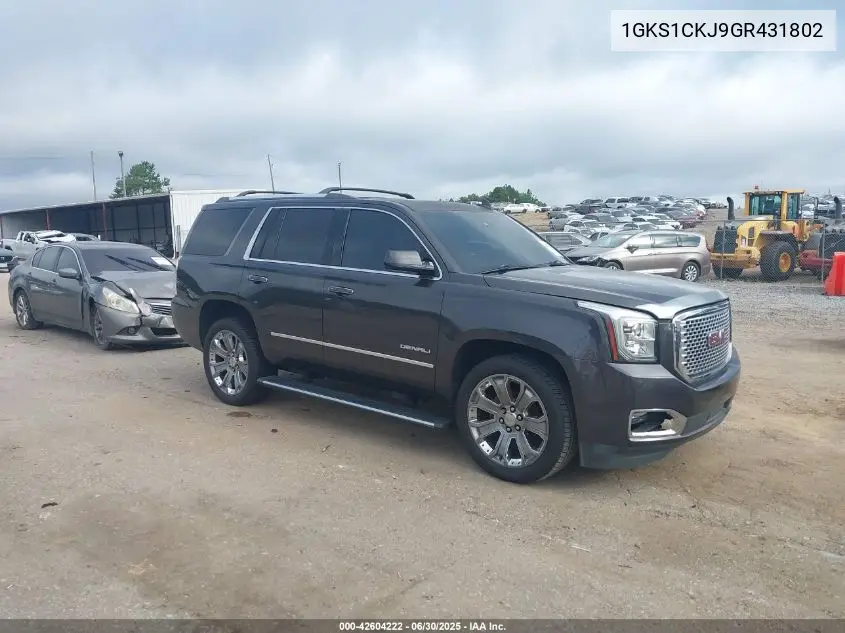 2016 GMC Yukon Denali VIN: 1GKS1CKJ9GR431802 Lot: 42604222