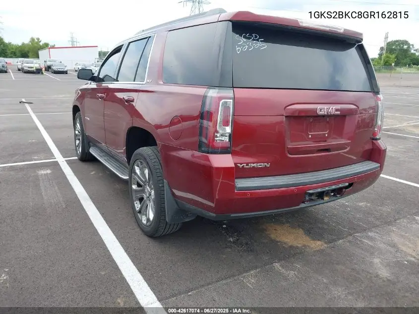 2016 GMC Yukon Slt VIN: 1GKS2BKC8GR162815 Lot: 42617074