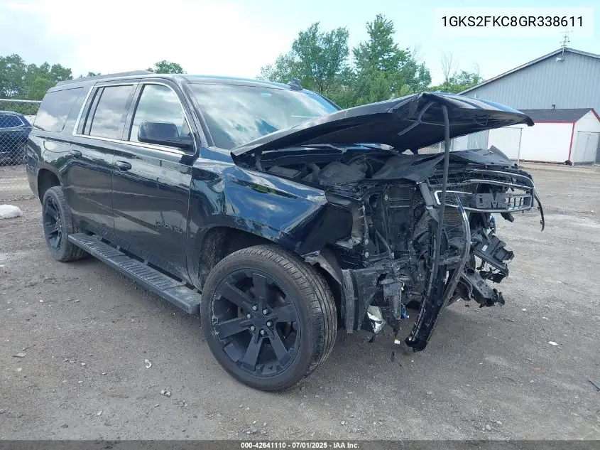 2016 GMC Yukon Xl Sle VIN: 1GKS2FKC8GR338611 Lot: 42641110
