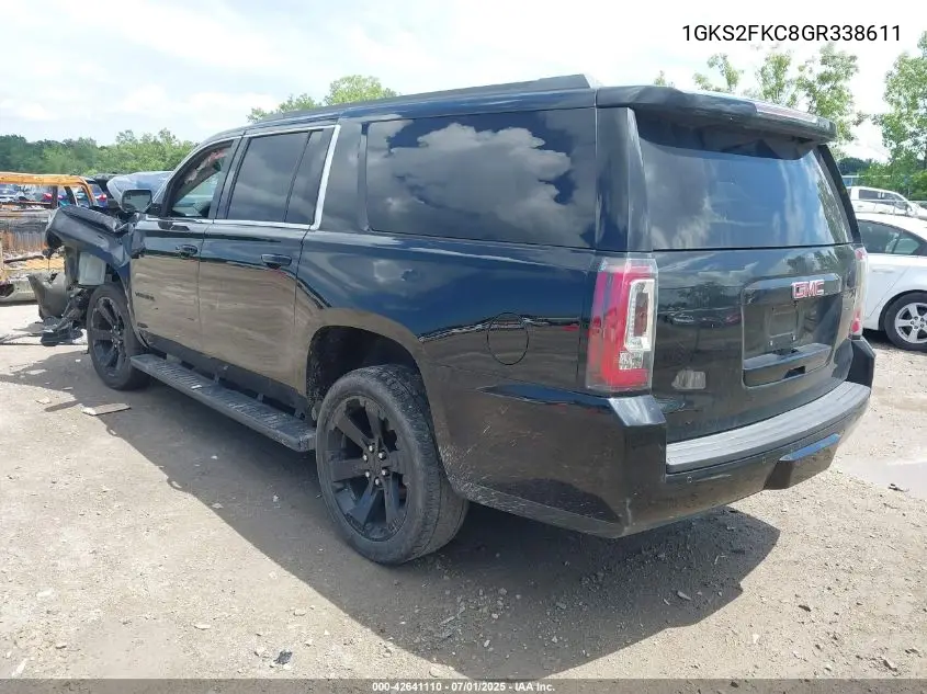 2016 GMC Yukon Xl Sle VIN: 1GKS2FKC8GR338611 Lot: 42641110