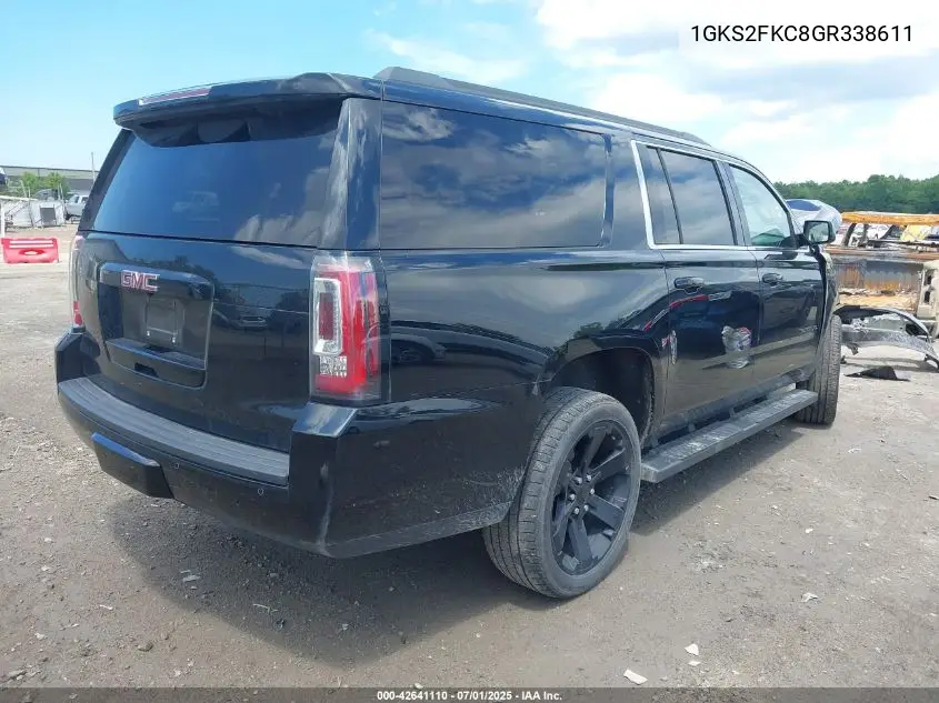 2016 GMC Yukon Xl Sle VIN: 1GKS2FKC8GR338611 Lot: 42641110