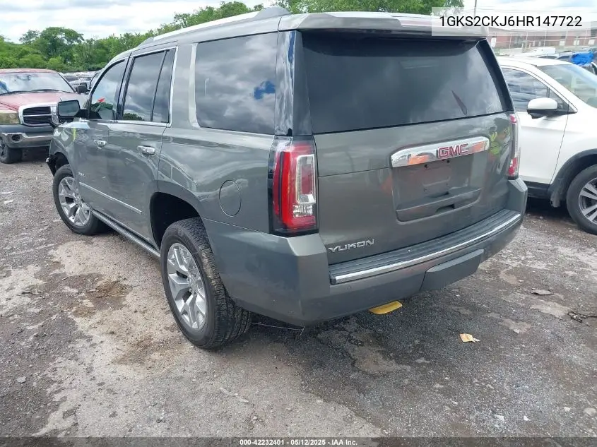 2017 GMC Yukon Denali VIN: 1GKS2CKJ6HR147722 Lot: 42232401