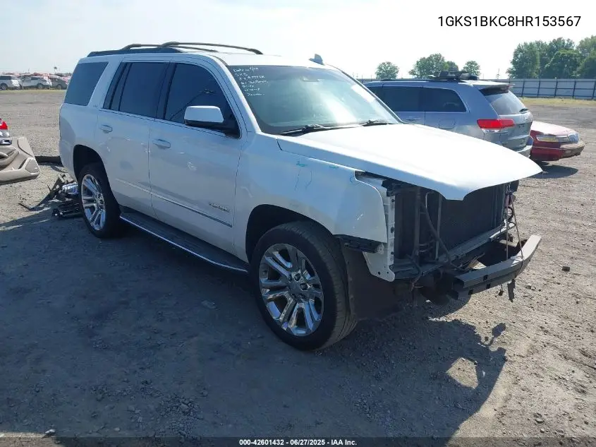 2017 GMC Yukon Slt VIN: 1GKS1BKC8HR153567 Lot: 42601432