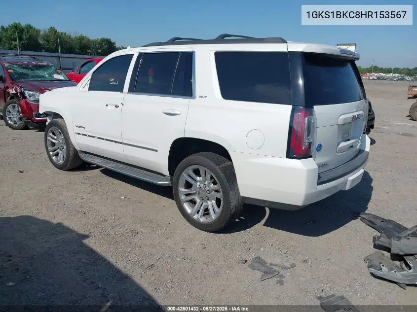 2017 GMC Yukon Slt VIN: 1GKS1BKC8HR153567 Lot: 42601432