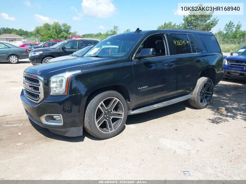 2017 GMC Yukon Sle VIN: 1GKS2AKC3HR168940 Lot: 42634579