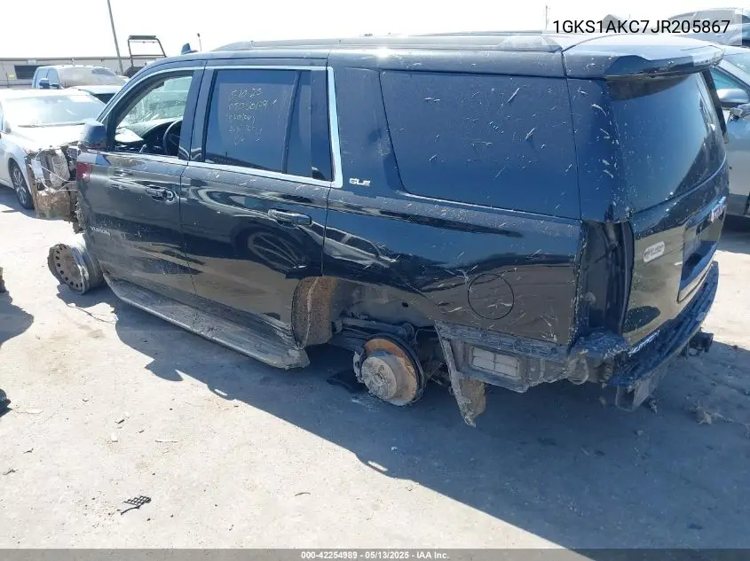2018 GMC Yukon Sle VIN: 1GKS1AKC7JR205867 Lot: 42254989